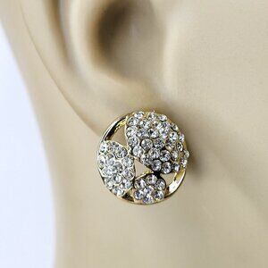 Small Crystal Round Earrings